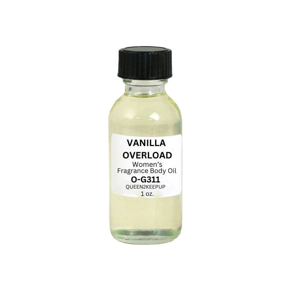 Vanilla Overload Women's Body Oil Warm, Spicy Gourmand Vanilla Scent 1 oz